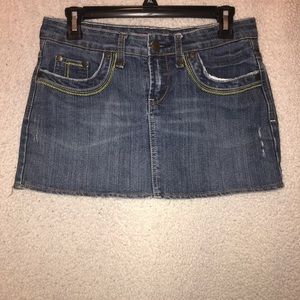Denim mini skirt